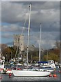 SZ1592 : Wick: yacht and priory view by Chris Downer