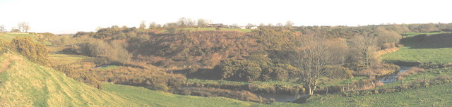 The Erch valley above and below the elbow of capture