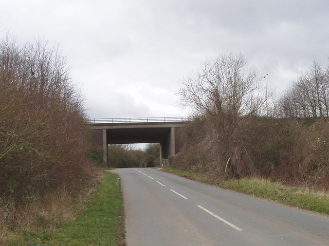 Bridge for major road over minor road