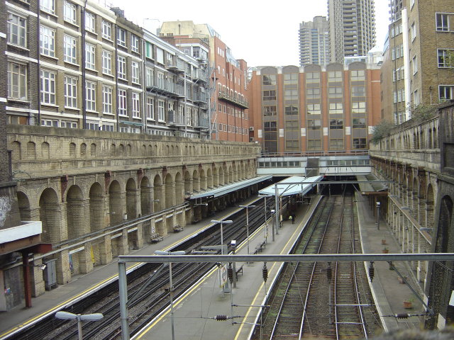 A peek over the bridge - Barbican Station