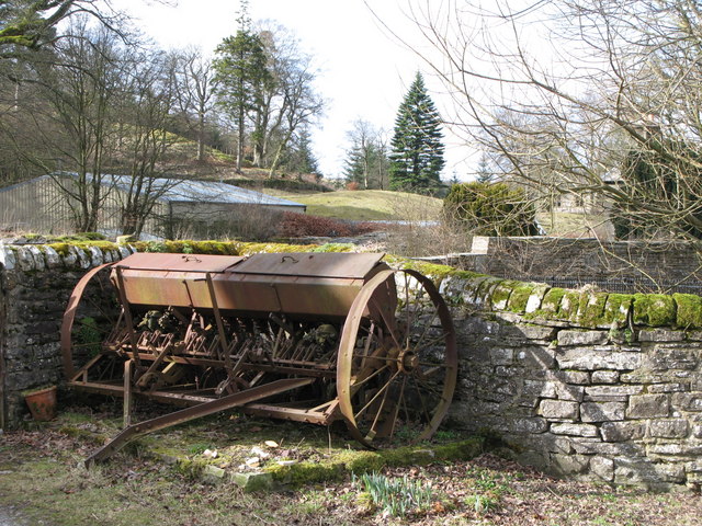 Old farm machinery near the Allenheads Inn