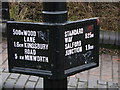 Signpost on Fazeley Canal