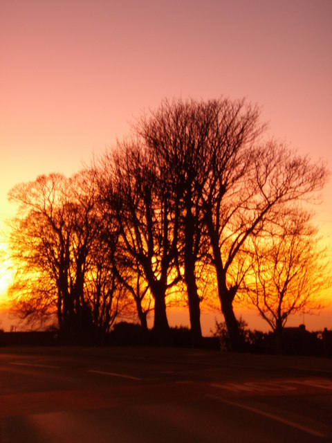 Sunset on Sandyfields Rd, Sedgley, West Mids.
