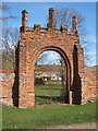 Gateway in wall, Wells Hall