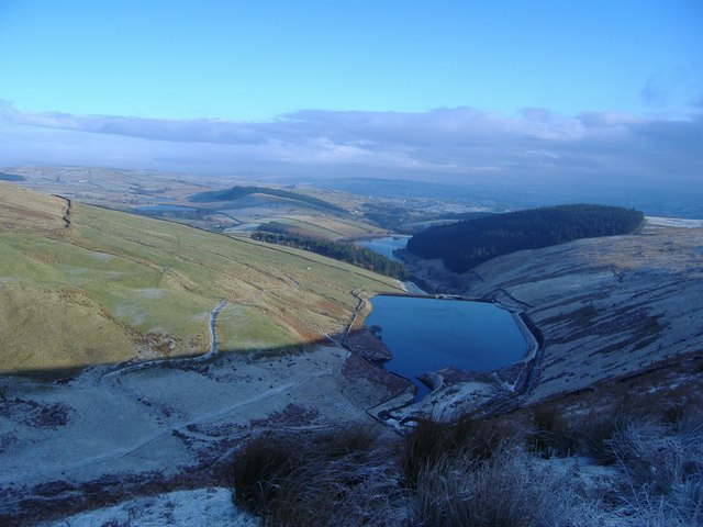 Upper Ogden Reservoir from Spence Moor