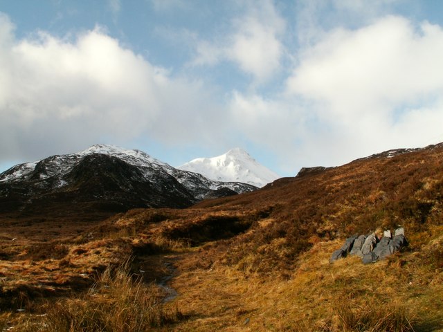 Snow covered Stob Ban