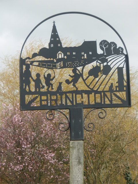 Village sign, Brington