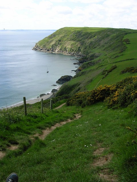 The South West Coast Footpath above Lantic Bay