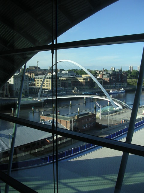 Millennium Footbridge from inside the Sage Centre