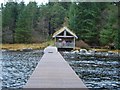 Corrour Lodge jetty and boat house