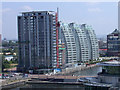 Salford Quays Flats seen from Imperial War Museum