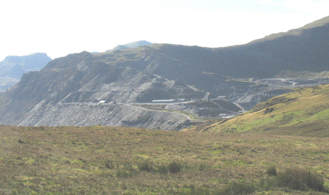 Gloddfa Ganol Slate Mine from above Llechwedd Quarry