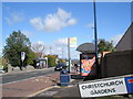 Bus stops by Christchurch Gardens