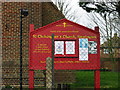 Church noticeboard for St Christopher