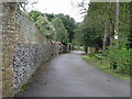 Wall and path near Northdown Park