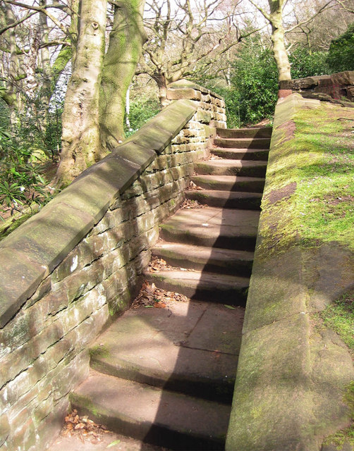 Stone wall and steps
