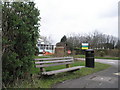 Bench by entrance to Warblington School