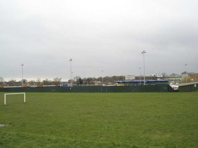 Football pitch outside Havant and Waterlooville F.C.