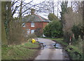 House in a dip on Chappel Road