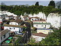 Mobile homes in a chalk pit