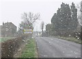 Approaching Fleckney during a snow storm