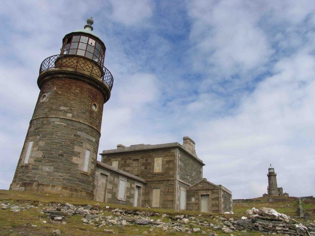 Two disused lighthouses, Calf of Man