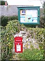 Postbox and village notice board, Chicksgrove