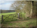 Footpath across the field towards Brewood