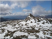 NN1165 : Summit, Meall a' Chaorainn by Richard Webb