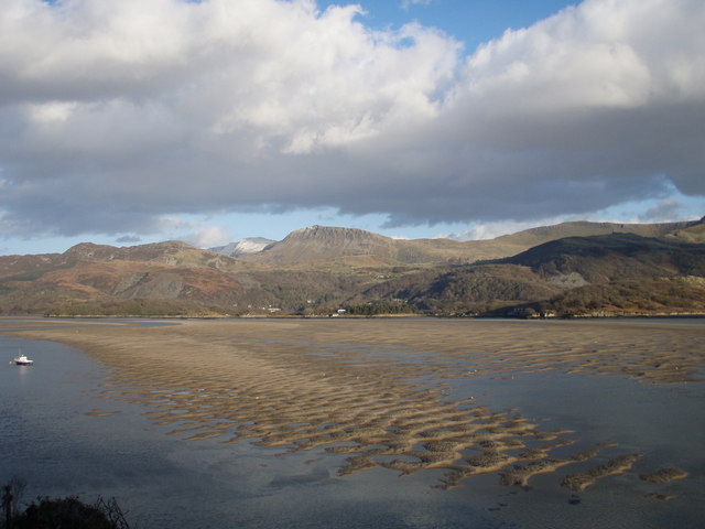 Mawddach Estuary with Tyrrau Mawr and Cader Idris distant
