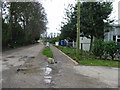 Road and path past The Secret Garden nursery