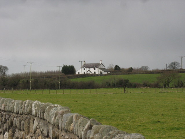 View west towards Bryn Cottages