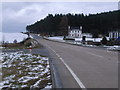 Looking north east along A95 at Tormore