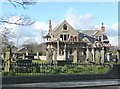 House in a graveyard, New Hey Road, Outlane, Longwood