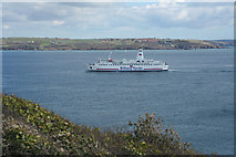 SX4948 : The Roscoff ferry passing Heybrook Bay by Martin Bodman