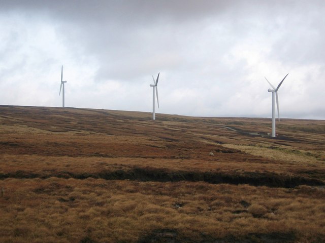 Turbine Towers 25,19 and 18 on Scout Moor