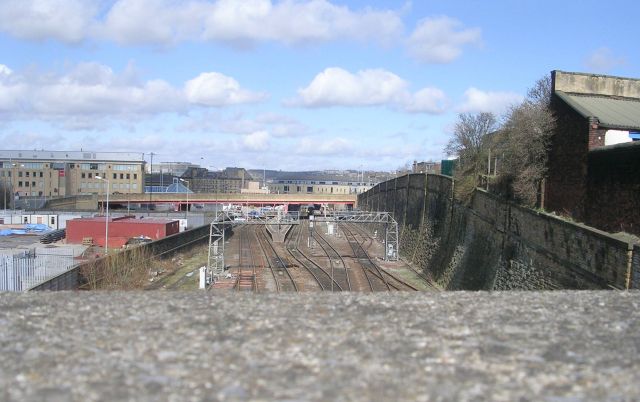 View from Caledonia Street Bridge - looking towards Bradford Interchange