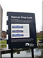 Sign at Dalmuir drop lock