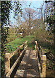 TM0062 : Footbridge just east of Wetherden church by Andrew Hill