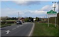 A444 enters Acresford, Leicestershire