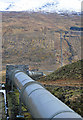 NN4636 : Hydro pipeline across Glen Lochay by Dr Richard Murray