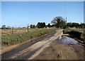 View north towards houses on Bilney Lane