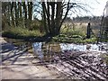 SU2743 : Quarley - Flooded Field Entrance by Chris Talbot