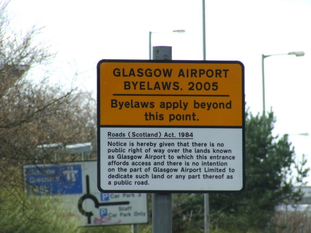 Glasgow Airport Byelaws, 2005