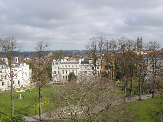 View over the park from the Dane John tower