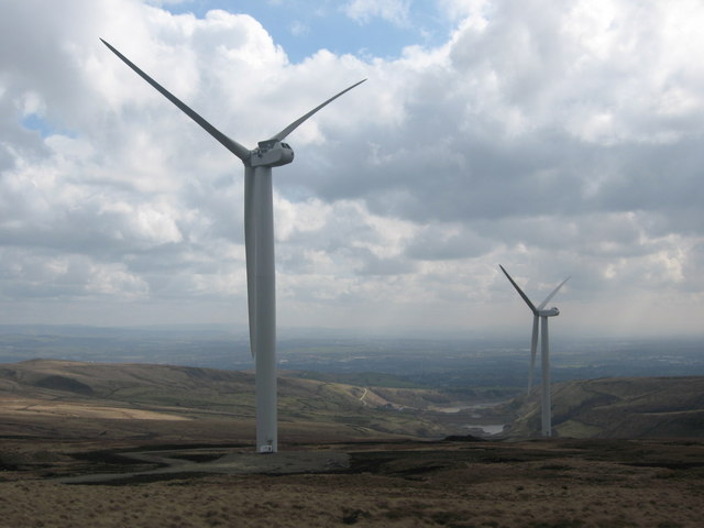 Scout Moor Wind Farm Turbines 19 and 18
