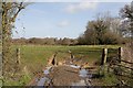 Field and footpath running north from Fir Tree Lane, Horton Heath