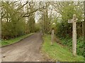 A public bridleway linking Broomwood Lane with Goatsmoor Lane