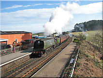 TG1141 : Nº34081 92 SQUADRON arriving at Weybourne Station by Evelyn Simak