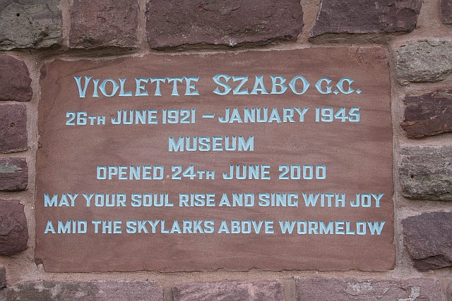 Stone on the Violette Szabo Museum Wall © Bob Embleton :: Geograph ...